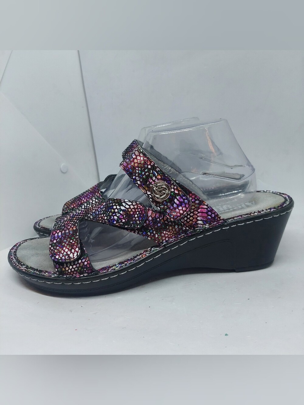 Alegria Lot 299 Loti Funtastic Wedge Sandals Colorful Womens Sz EU 42 US 11.5-12